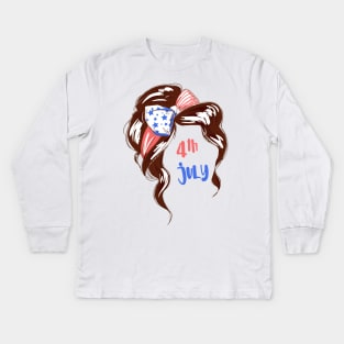 4th july Kids Long Sleeve T-Shirt